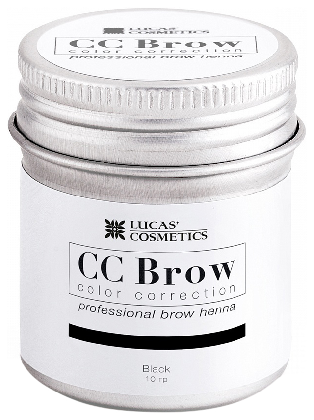 Хна для бровей LUCAS' COSMETICS CC Brow Black баночка 10 гр lucas линейка для бровей с вырезом для носа