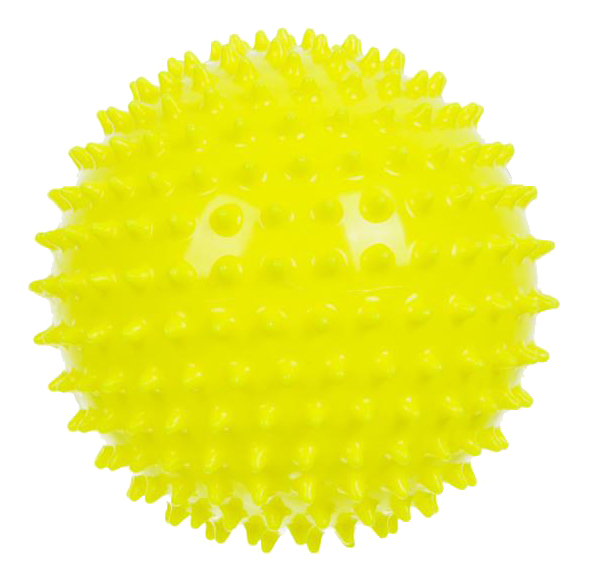 фото Мячик детский альпина пласт ёжик 85 мм желтый