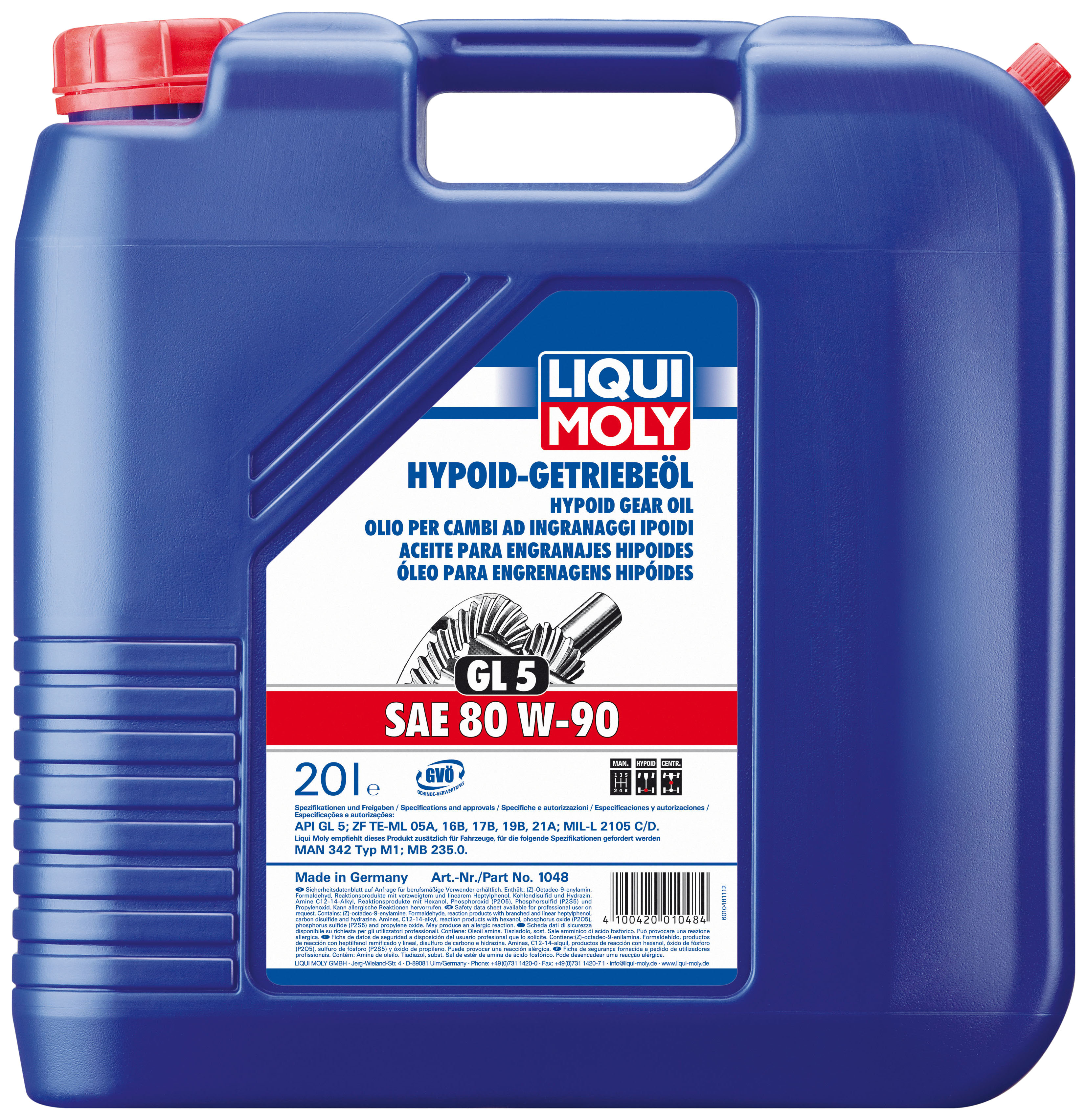 фото Трансмиссионное масло liqui moly hypoid-getriebeoil 80w-90