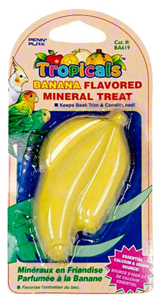 фото Камень для заточки клюва penn-plax banana для птиц, 60 г