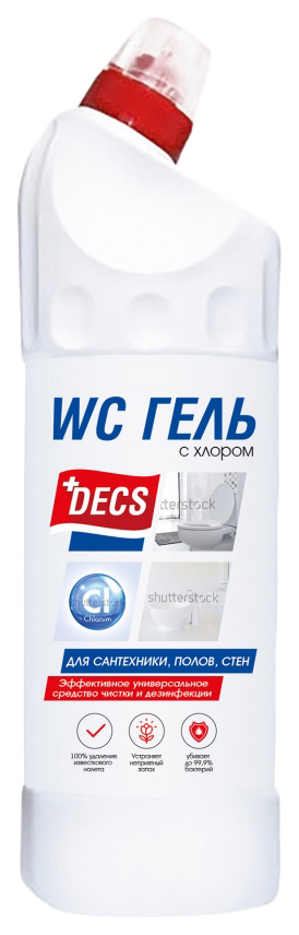 

Универсальное средство для чистки и дезинфекции Decs WC гель с хлором 750 мл