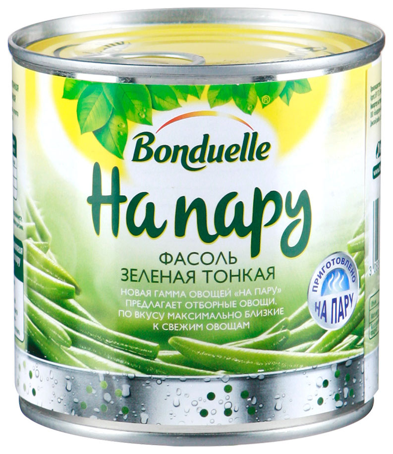 

Фасоль Bonduelle на пару зеленая тонкая консервированная 295 г