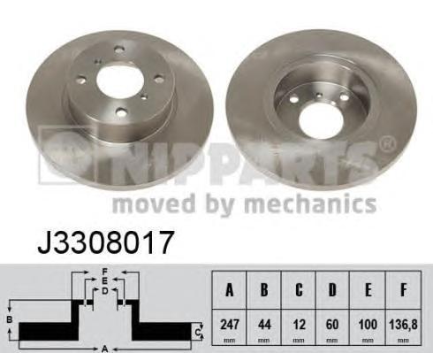 фото Тормозной диск nipparts j3308017