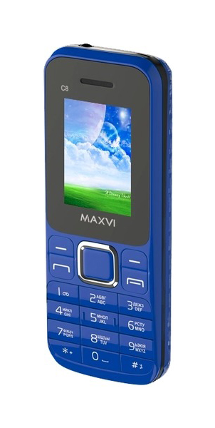 фото Мобильный телефон maxvi c8 blue