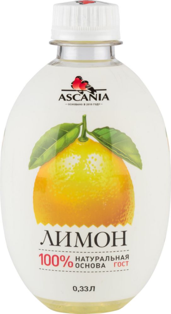 

Напиток сильногазированный Ascania лимон пластик 0.33 л