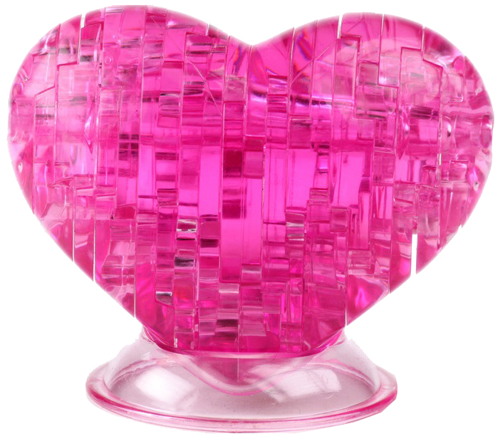 Головоломка Crystal Puzzle Сердце розовое 90002