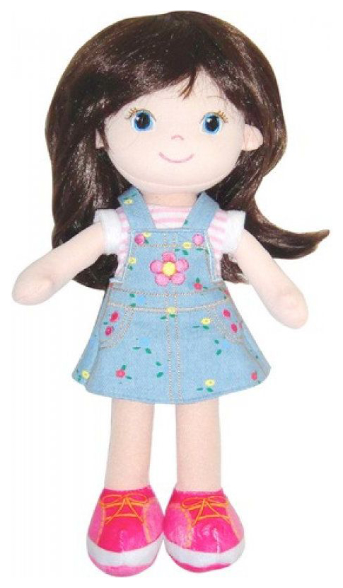 Кукла Creation Manufactory Брюнетка в синем платье мягконабивная, 32 см брюнетка в академии любимая игрушка повелителя