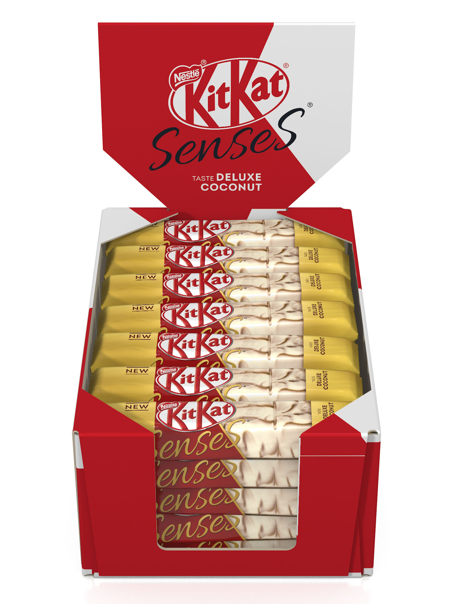 фото Батончик шоколадный кitkat senses taste deluxe coconut с кокосом, миндалем и вафлей 40 г kit kat