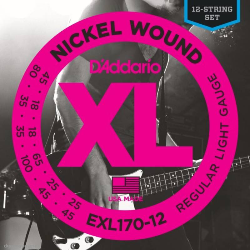 

Струны для бас-гитары D ADDARIO EXL170 12