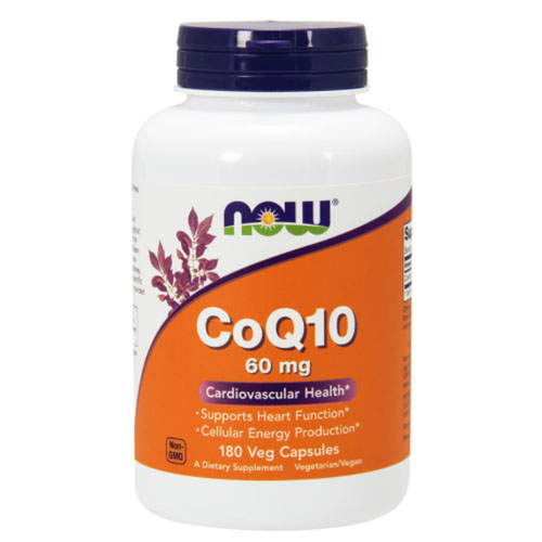 Купить NOW CoQ10 60 мг 180 капсул - коэнзим q10 для улучшения работы сердца