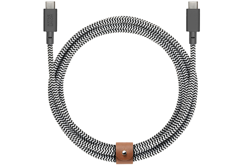 фото Кабель native union belt usb-c на usb-c, 2.4 м, зебра