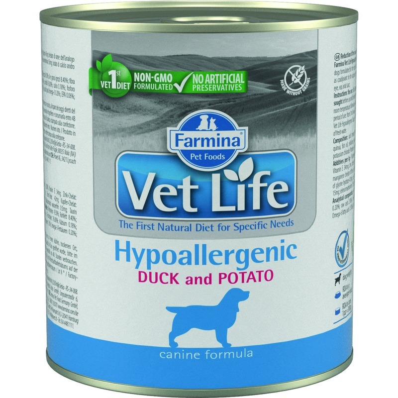 фото Влажный корм для собак farmina vet life hypoallergenic, утка, картофель, 300г