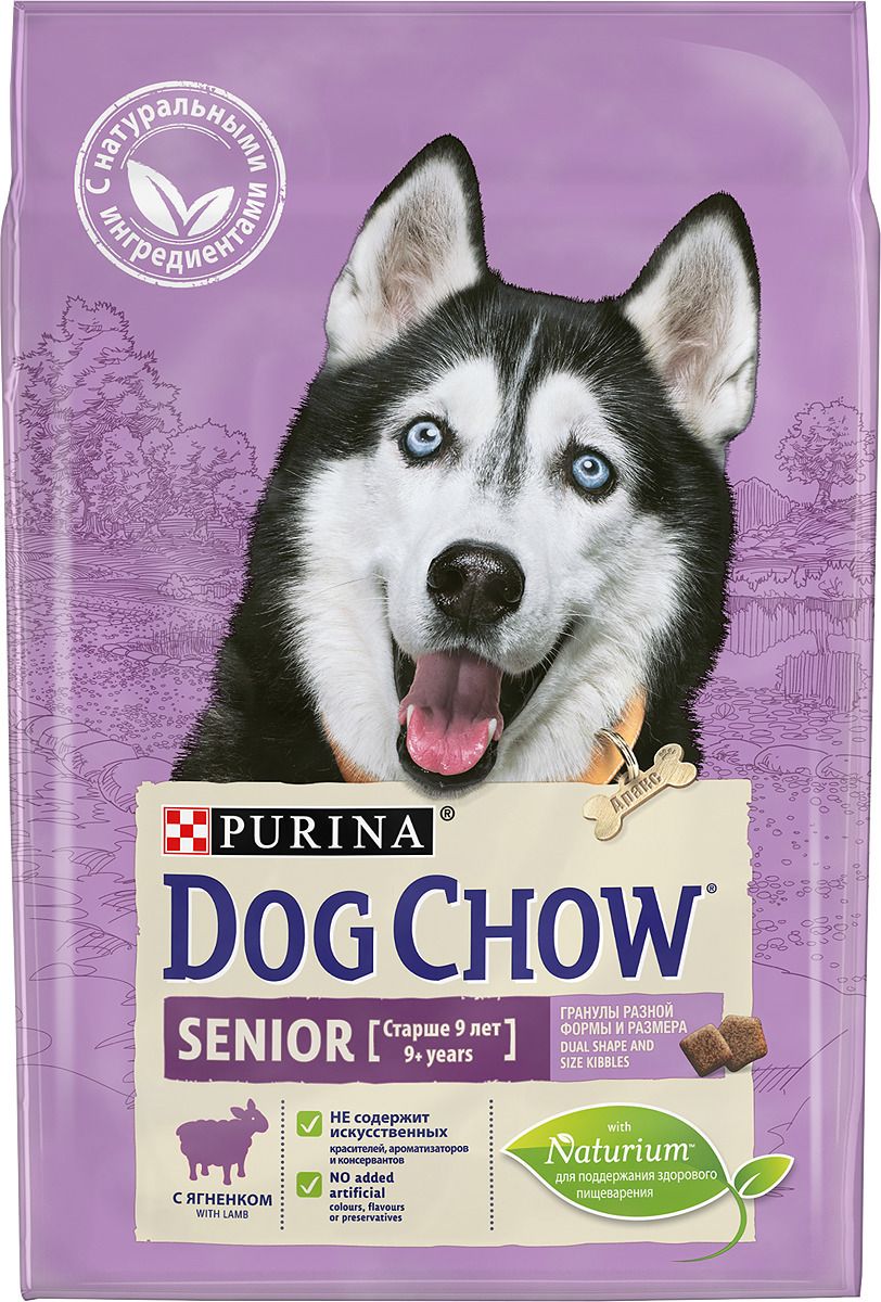 фото Сухой корм для собак dog chow senior, старше 9 лет, ягненок, 2,5кг