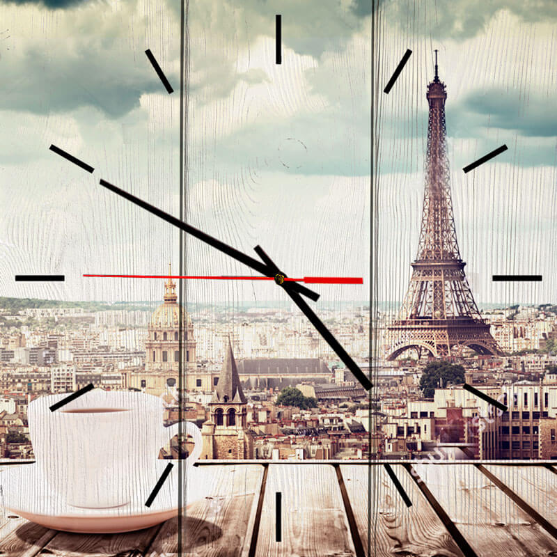 фото Настенные часы парижское утро 40 х 40 см дом корлеоне
