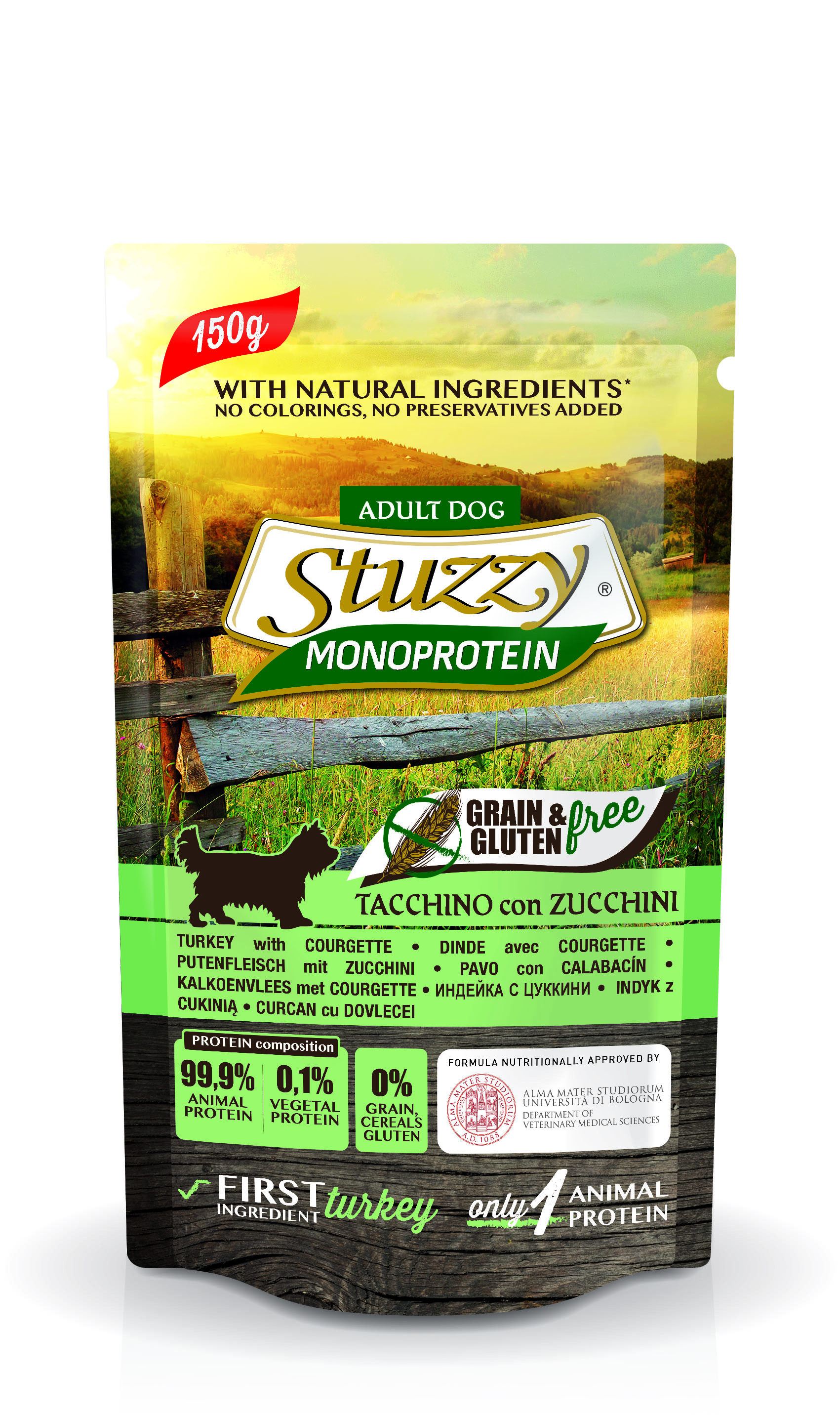 фото Влажный корм для собак stuzzy dog monoprotein, индейка с цуккини, 12шт по 150г