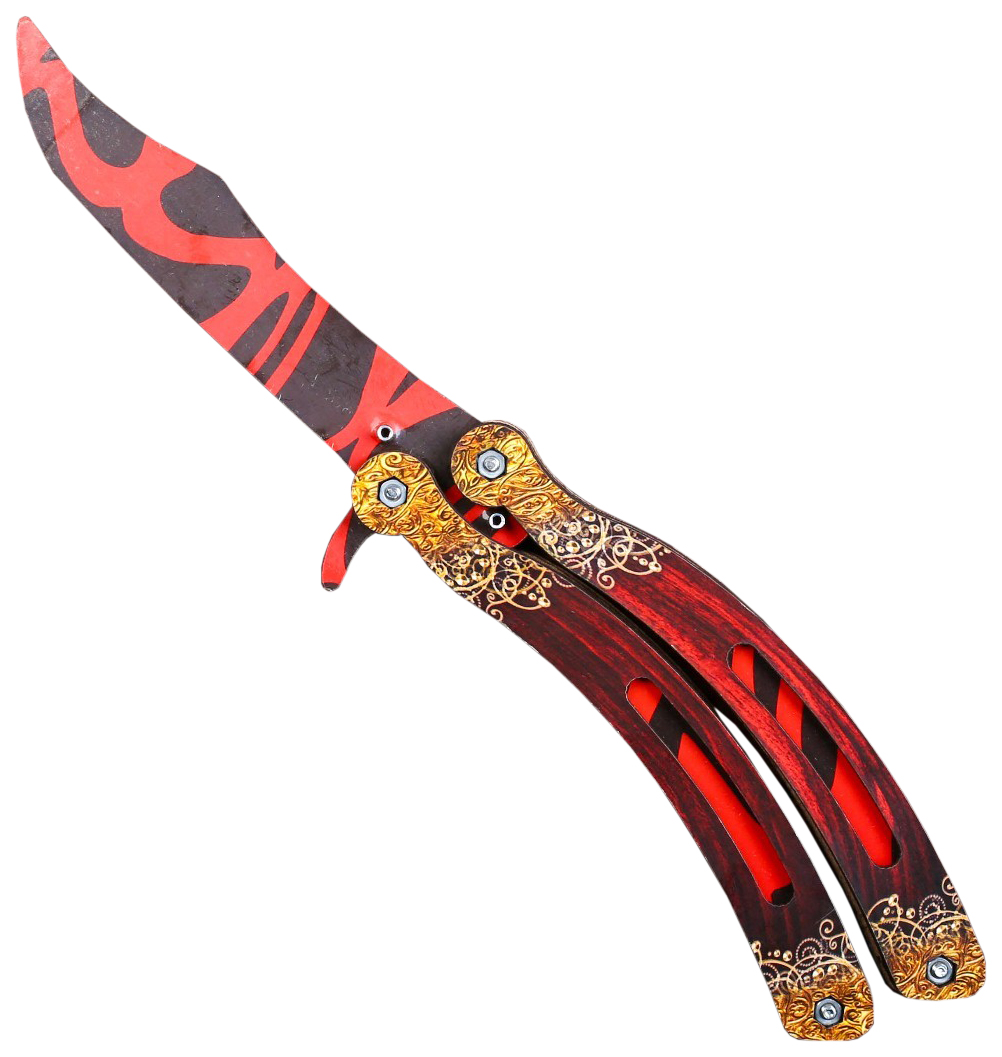 Колющее и режущее игрушечное оружие Sima-Land Нож бабочка красные линии боксерские перчатки sima land красные