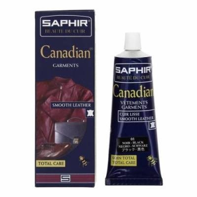 фото Крем-краситель для обуви из гладкой кожи saphir canadian черный