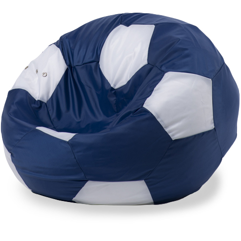 фото Кресло-мешок пуффбери мяч оксфорд l, синий, белый