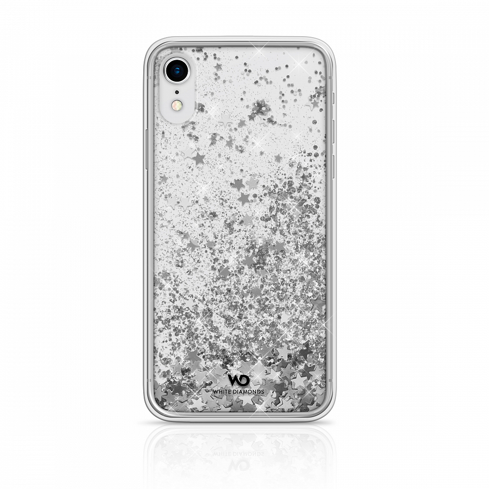 фото Чехол white diamonds sparkle для iphone xr, серебряные звезды