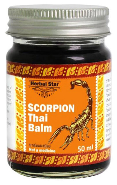 Средство для тела Herbal Star Scorpion Thai Balm 50 мл бальзам herbal star тайский из жира сиамского крокодила 2 шт по 50 мл