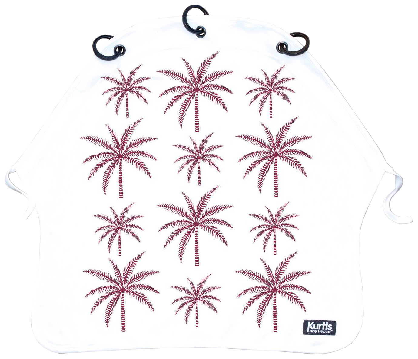 фото Накидка защитная на коляску и автокресло pram curtain palm trees purpule kurtis