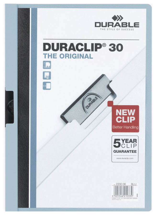 

Папка "Duraclip color" А4 голубая