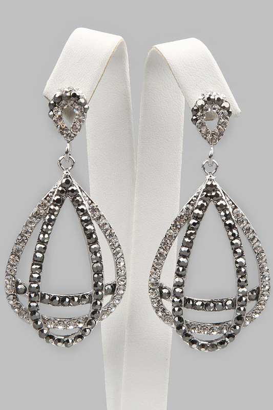 

Серьги из металла Inesse M 1475, кристалл, 1475