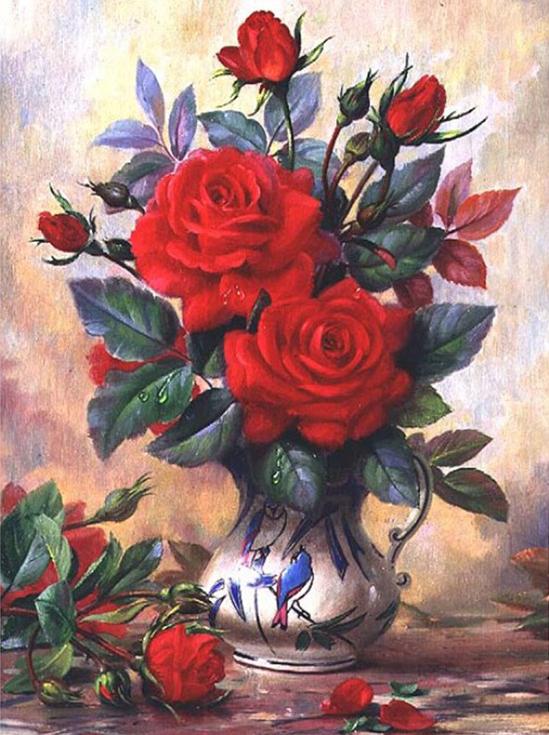 

Алмазная вышивка Алмазная Живопись Прекрасные розы, 30x40 см, Прекрасные розы