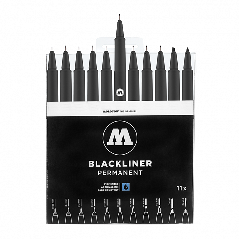 фото Набор molotow blackliner complete set 11 штук