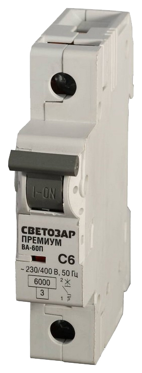 Автоматический выключатель СВЕТОЗАР SV-49021-63-C 63 A 6 кА 230/400 В
