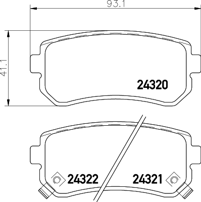 

Комплект тормозных колодок Hella 8DB355006961