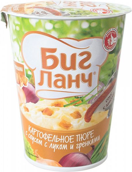 

Пюре картофельное Биг ланч с соусом с луком и гренками 50 г, prd_199006005
