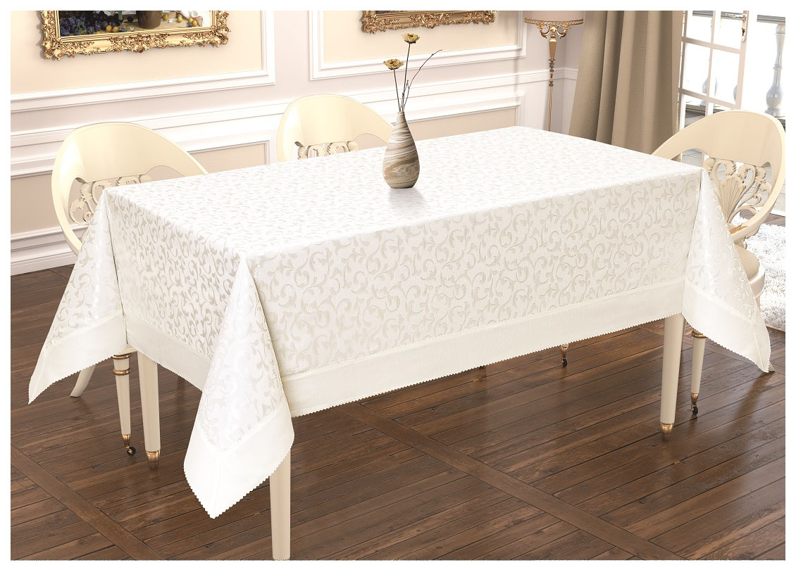 

Скатерть KARNA MARAL 2736 Прямоугольная цвет Белый, krn387703