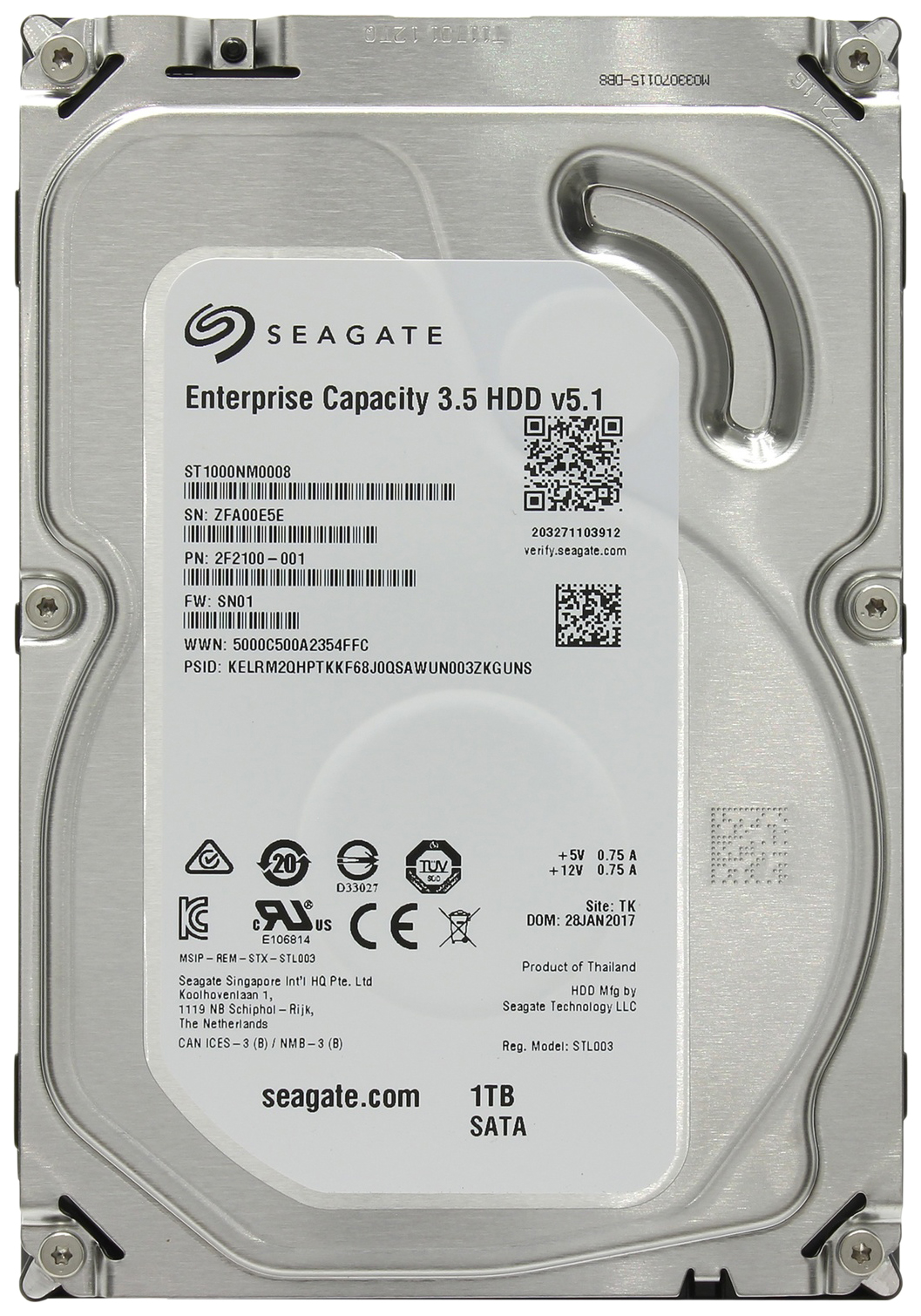 фото Внутренний жесткий диск seagate enterprise capacity 1tb (st1000nm0008)