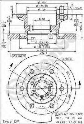 фото Тормозной диск brembo 08595910