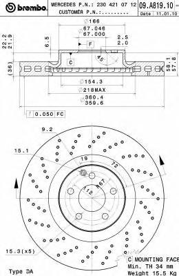 фото Тормозной диск brembo 09a81911