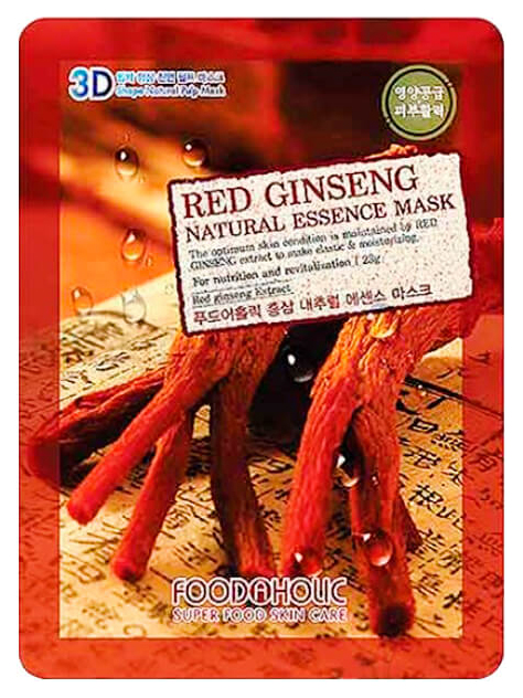Маска для лица FoodaHolic Red Ginseng Natural Essence 3D Mask 23 г