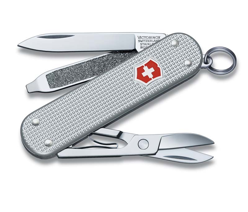 Мультитул Victorinox Classic Alox, серебристый, 5 опций