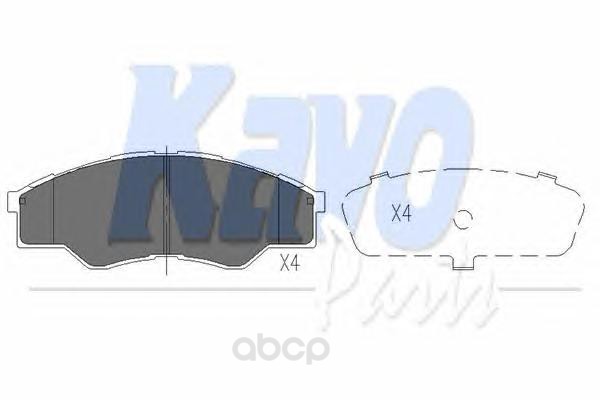 Тормозные колодки KaVo Parts KBP9102