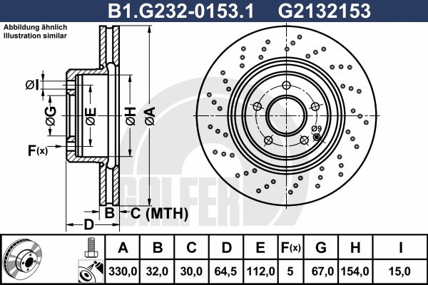 фото Тормозной диск galfer b1.g232-0153.1