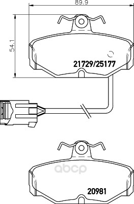 

Комплект тормозных колодок Hella 8DB355018121