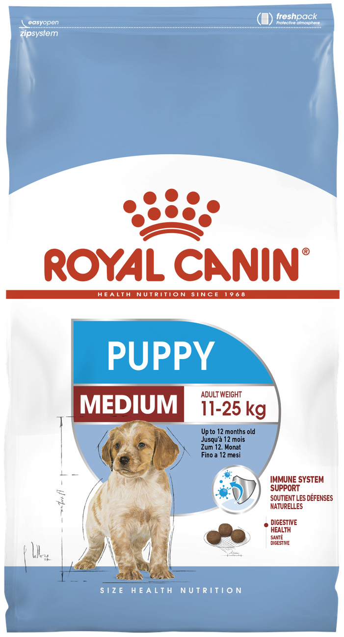 фото Сухой корм для щенков royal canin puppy medium, птица, рис, 3кг