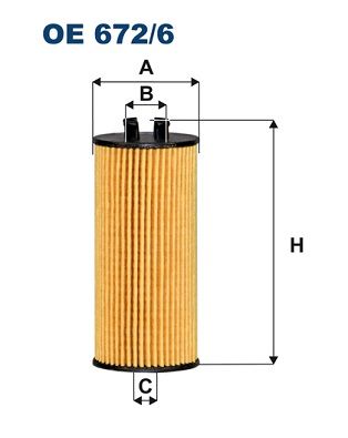 фото Фильтр масляный filtron oe672/6