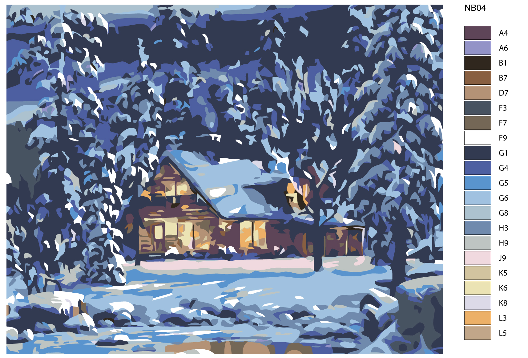 

Картина по номерам, 40 x 50, NB04, NB04
