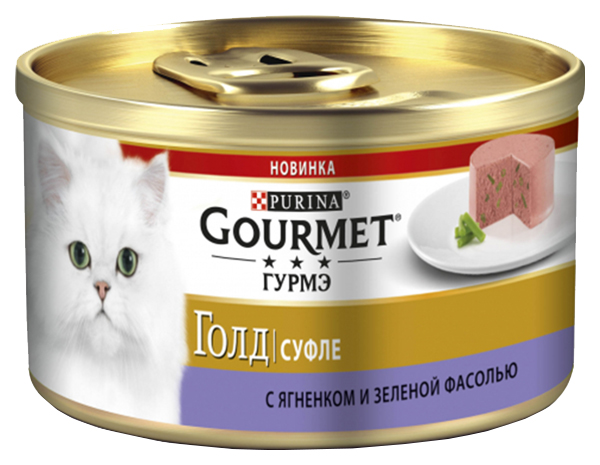 фото Консервы для кошек gourmet gold, ягненок, фасоль, 85г