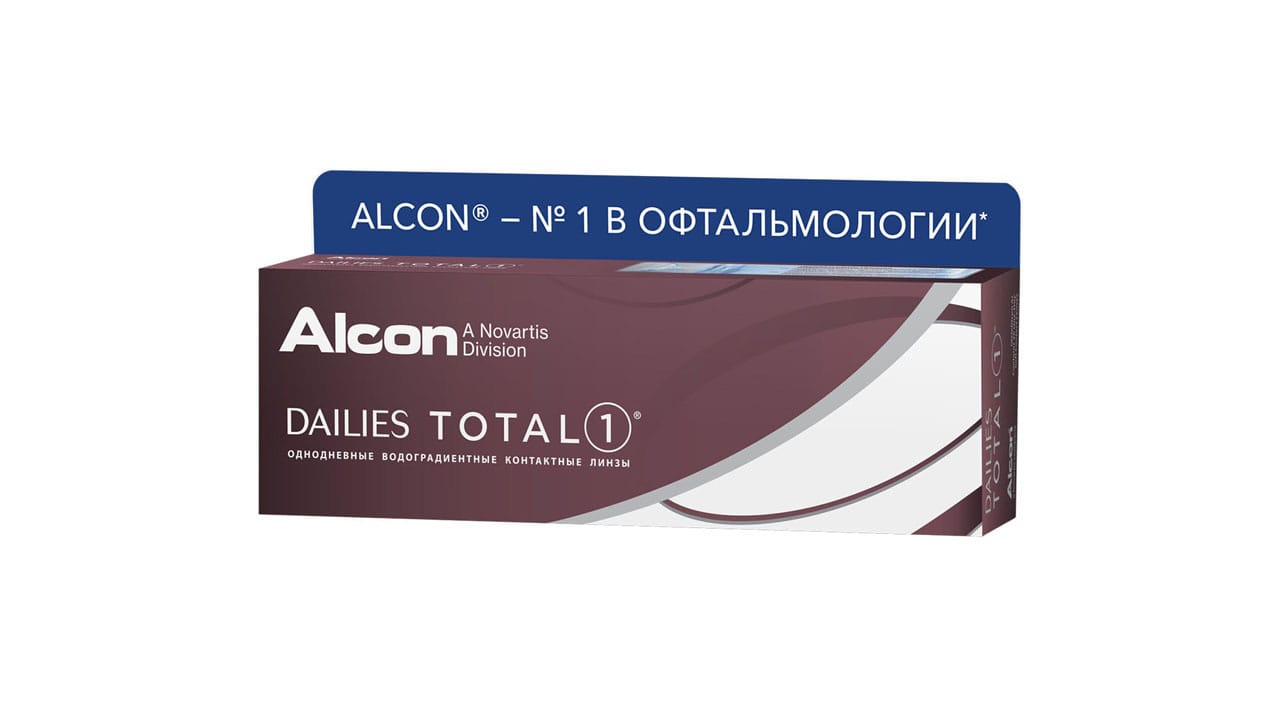 фото Контактные линзы alcon dailies total 1 30 линз -10,50