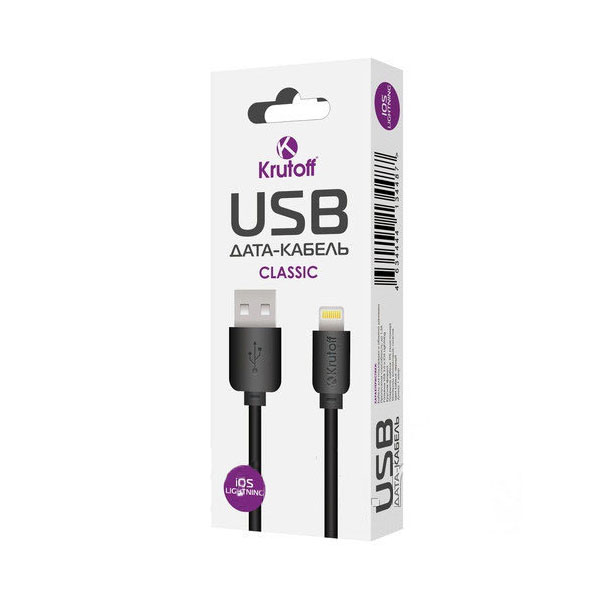 фото Кабель krutoff classic microusb 1м black