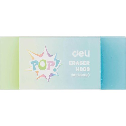 

Ластик Pop, 60 x 20 x 10 мм, в ассортименте, Зеленый;голубой