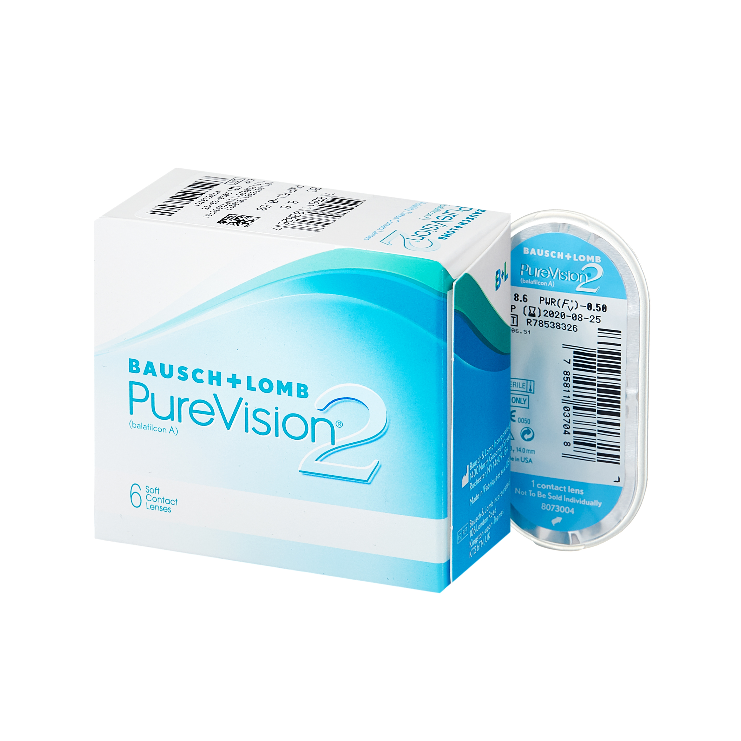 фото Контактные линзы purevision 2 6 линз +1,00