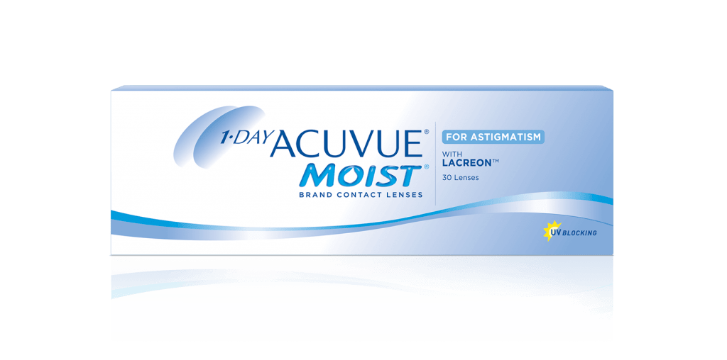 Купить Контактные линзы 1-Day Acuvue Moist for Astigmatism 30 линз -4, 50/-0, 75/20, гидрогель
